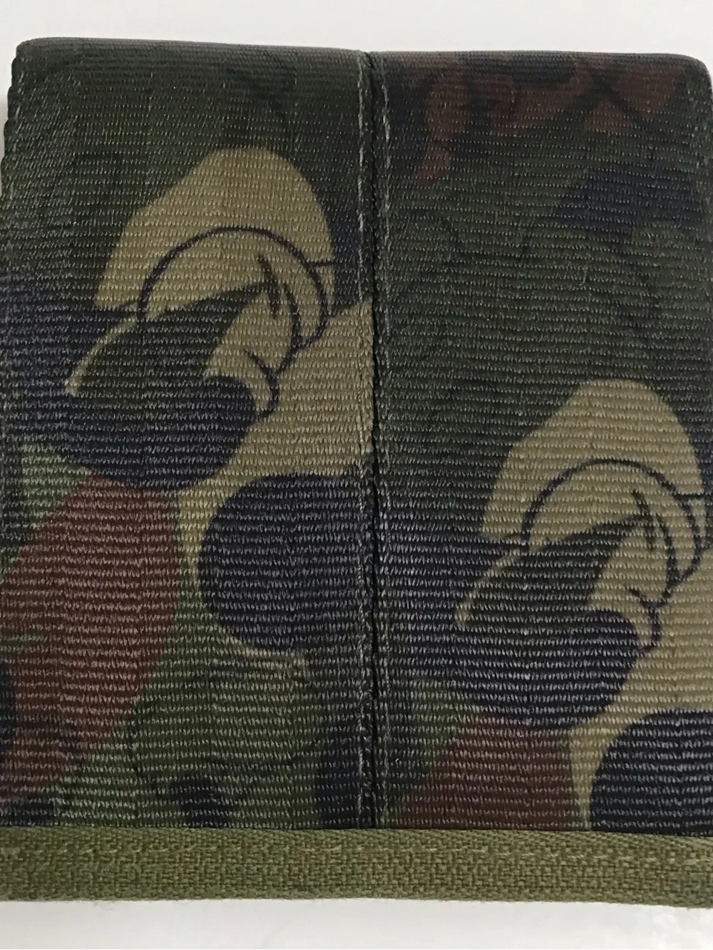 Disney Harveys Collab Forest Mickey Seatbelt Wallet Billfold Camouflage Vintage